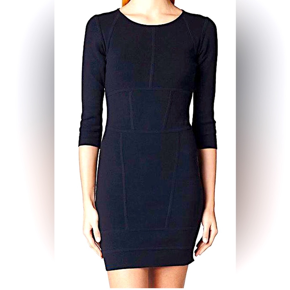 All saints Elena bodycon dress. Back zip Navy or black size 2
